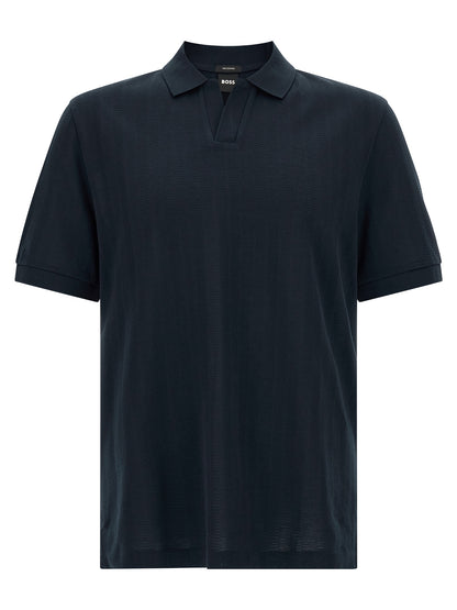Hugo Boss Blue Cotton Polo Shirt