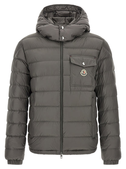 Moncler Gray Polyamide Full-Length Jacket