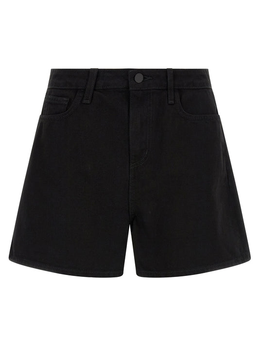 Denim Shorts by L'Agence for women in denim cotton black features an effortlessly on trend silhouette, showcasing a effortlessly on trend flared and short cut with a comfortable high rise for a refined look.