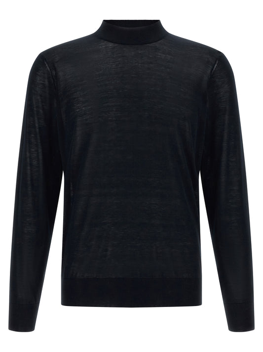Cardigan by Brunello Cucinelli for men in cotton & silk blue presents a textural silhouette, artfully finished with a textural and for a sophisticated, textural look.