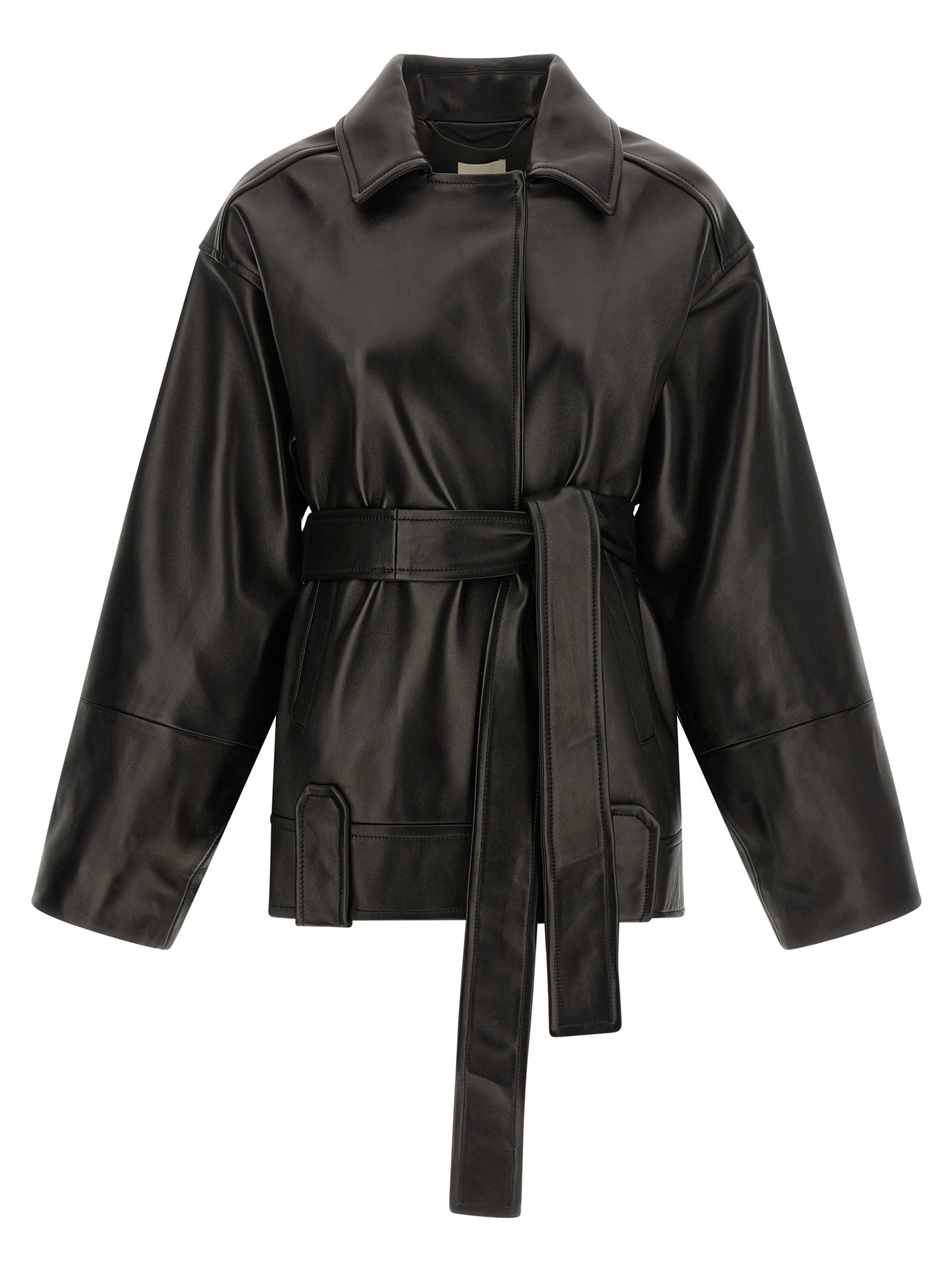 Khaite Black Lamb Leather Leather Jacket