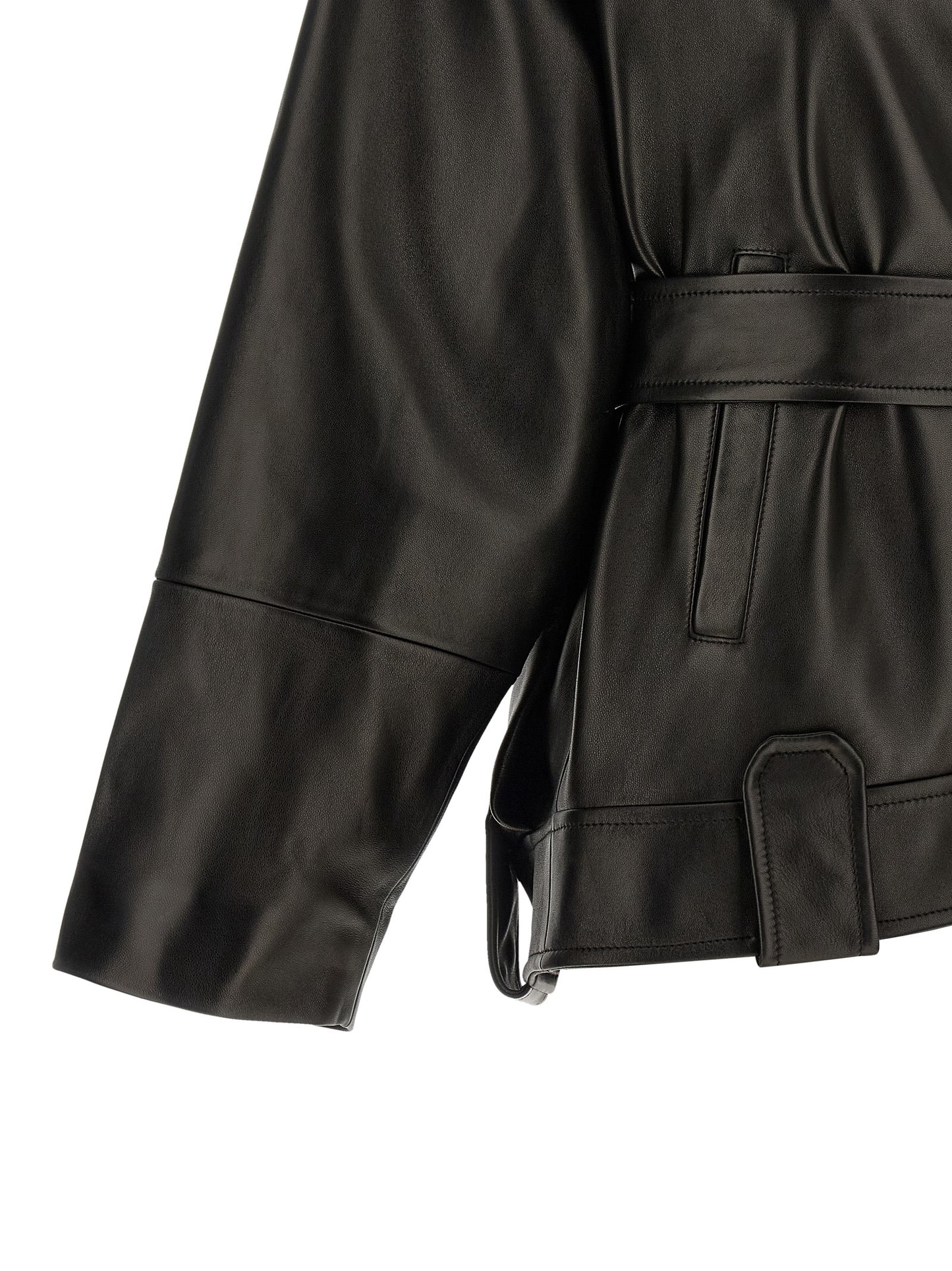 Khaite Black Lamb Leather Leather Jacket