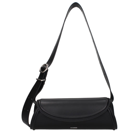 Crossbody Handbag by Jil Sander for women in leather black showcases a versatile sophistication silhouette, featuring a secure , versatile sophistication , and versatile crossbody-strap & adjustable-strap for a versatile sophistication finish.
