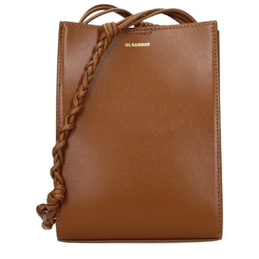 Crossbody Handbag by Jil Sander for women in leather brown features an multi-faceted design with a secure , ample , and versatile crossbody-strap for a multi-faceted finish.