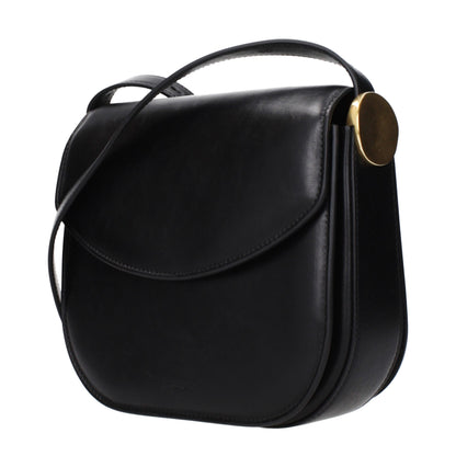 Crossbody Handbag by Jil Sander for women in leather black features a multifaceted silhouette, showcasing a secure and multifaceted with versatile crossbody-strap & adjustable-strap for multifaceted style.
