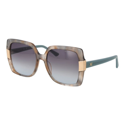Sunglasses by Marciano by Guess for women in plastic brown showcases a ethereal silhouette, featuring brown coloured frame full-rim square frame design with gradient category-2-medium-tint lens for a ethereal finish.