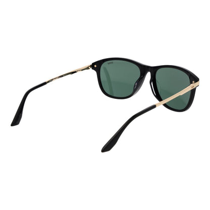 Sunglasses by BMW for men in acetate black features an lustrous aviator full-rim frame design with black coloured frame detailing and non-polarized category-3-dark-tint lens for a lustrous aesthetic.