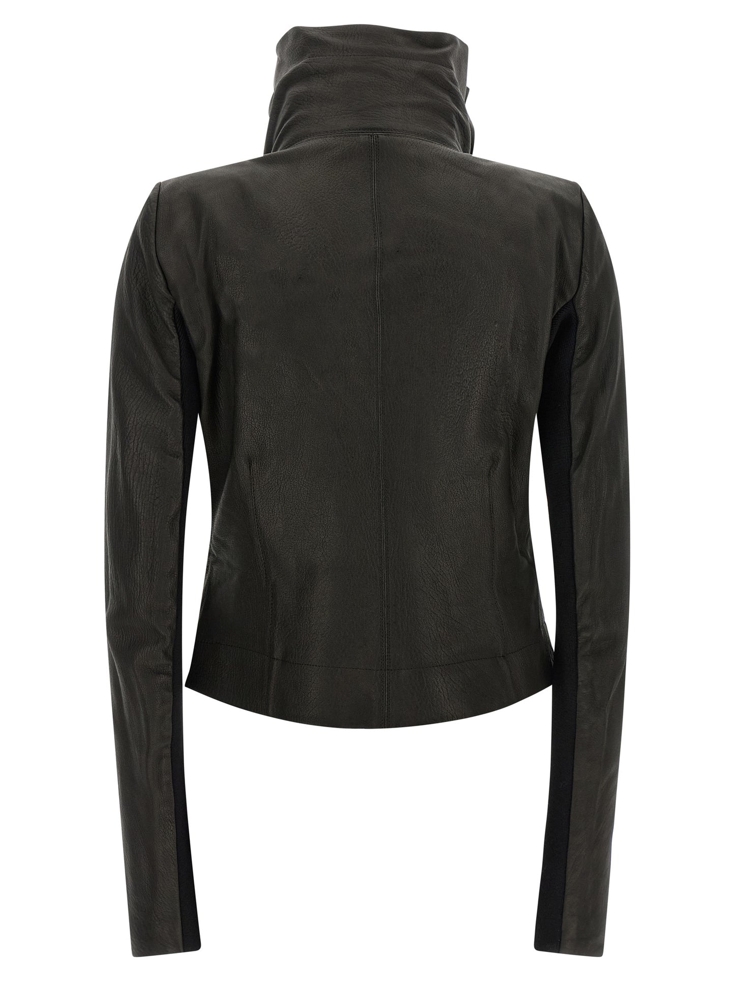 Rick Owens Black Lamb Leather Leather Jacket