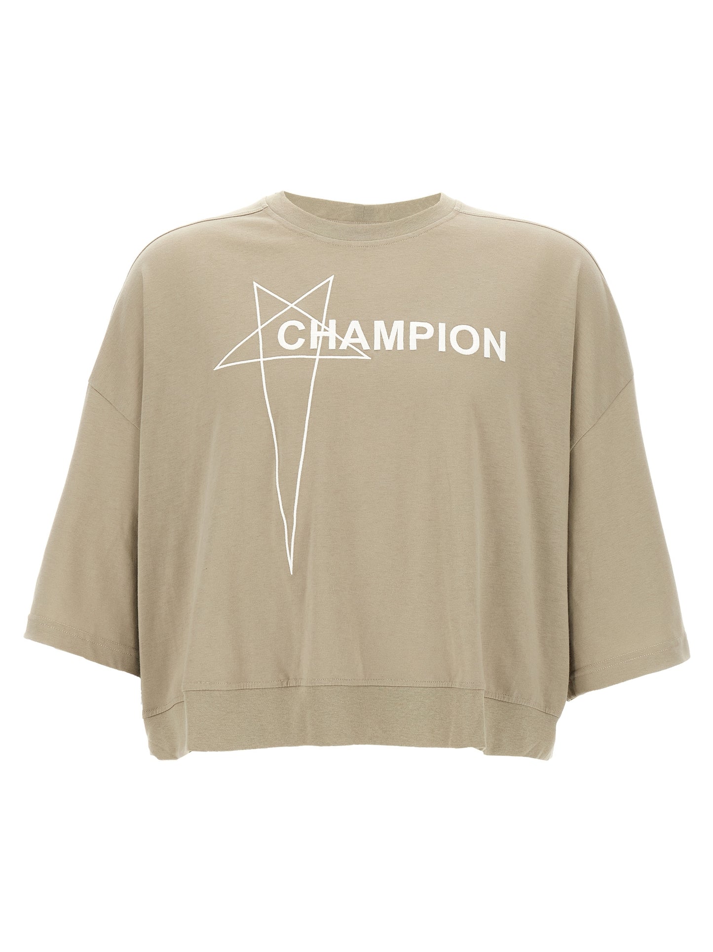 Rick Owens Gray Cotton T-Shirt