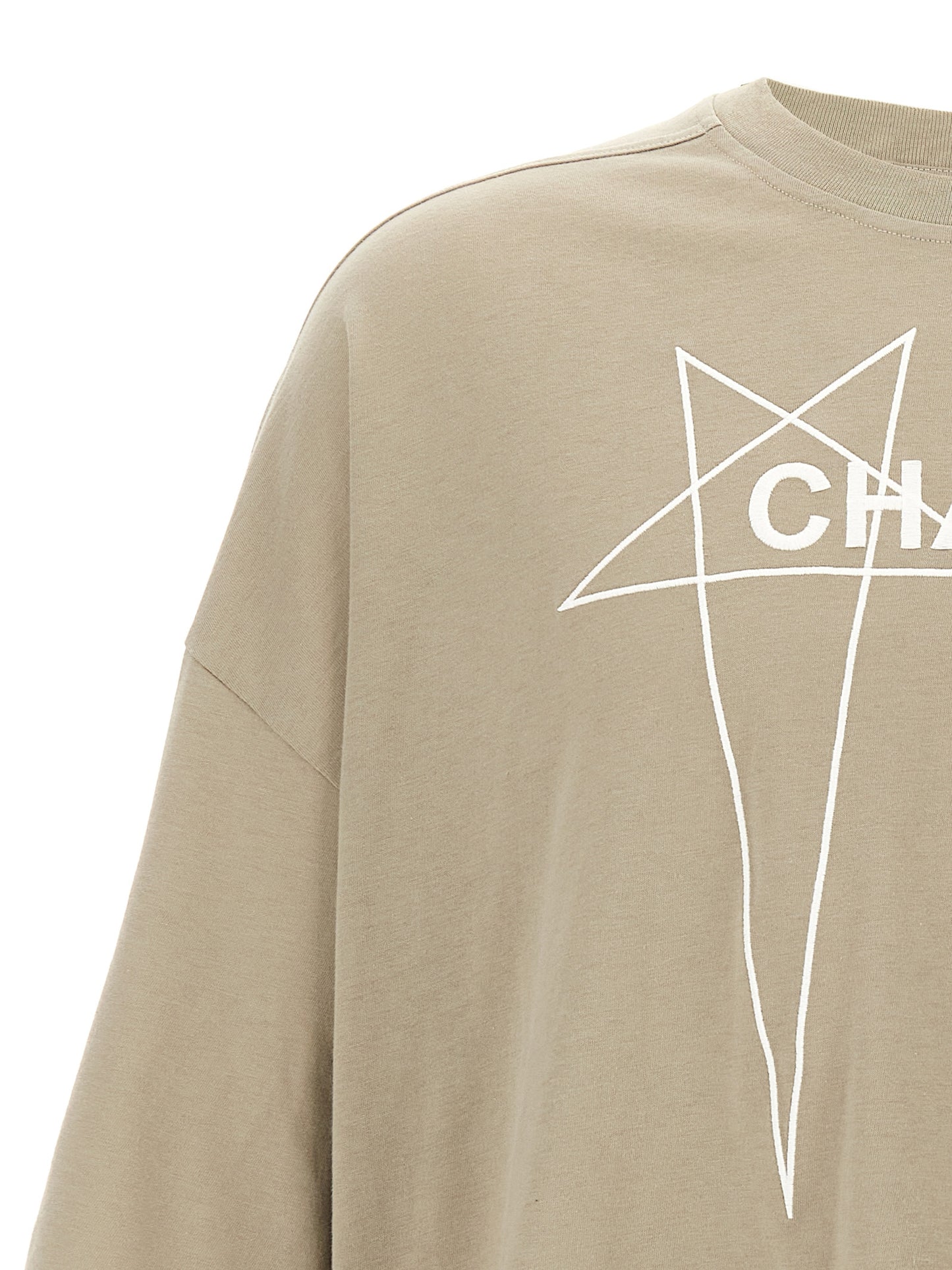 Rick Owens Gray Cotton T-Shirt