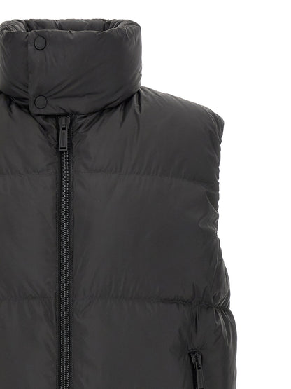 Dsquared² Black Polyester Sleeveless Jacket