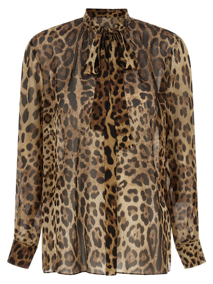 Dolce & Gabbana Brown Silk Blouse