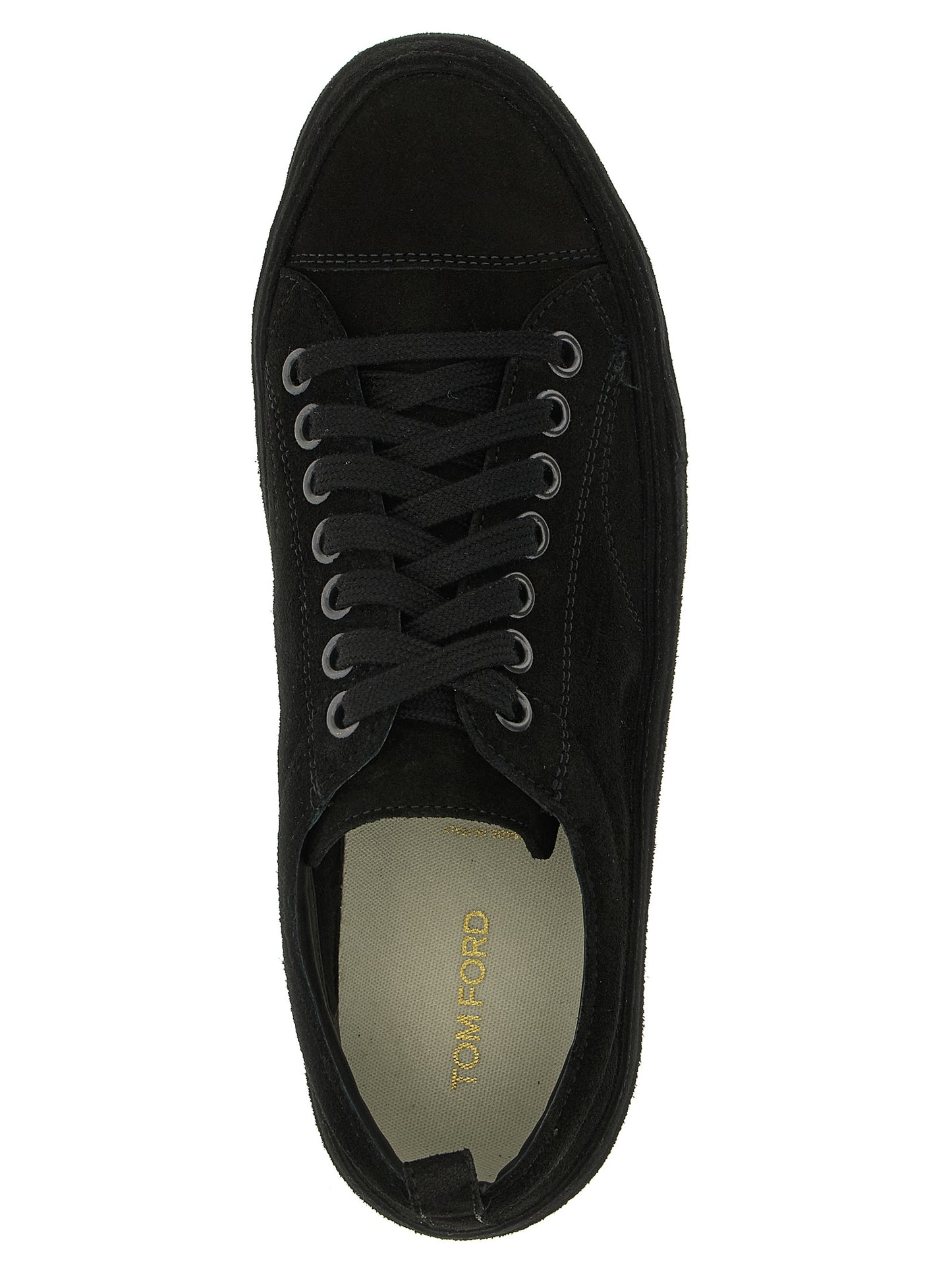 Tom Ford Black Leather Low Top Sneakers