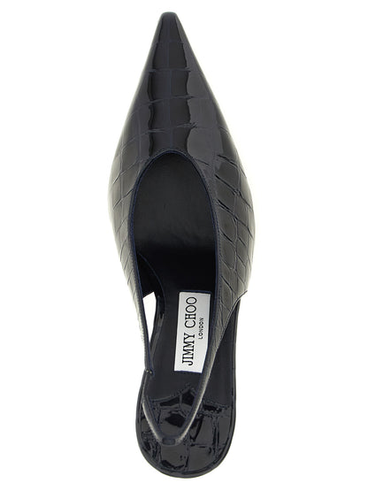Jimmy Choo Blue Leather High Heel Pumps