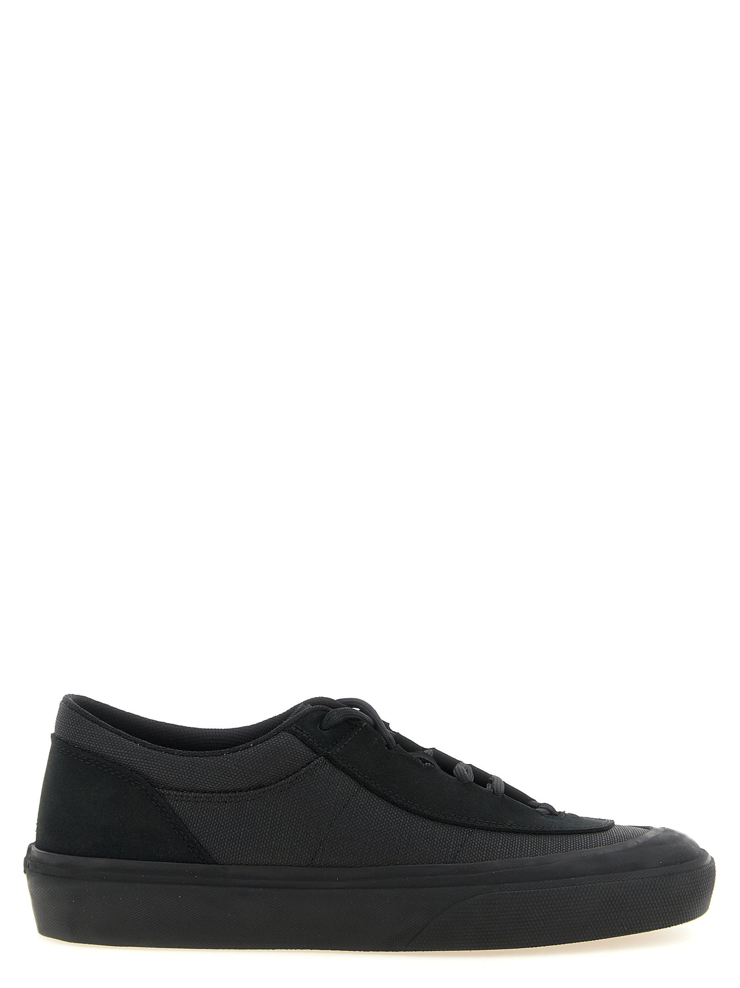 Stone Island Black Cotton Low Top Sneakers
