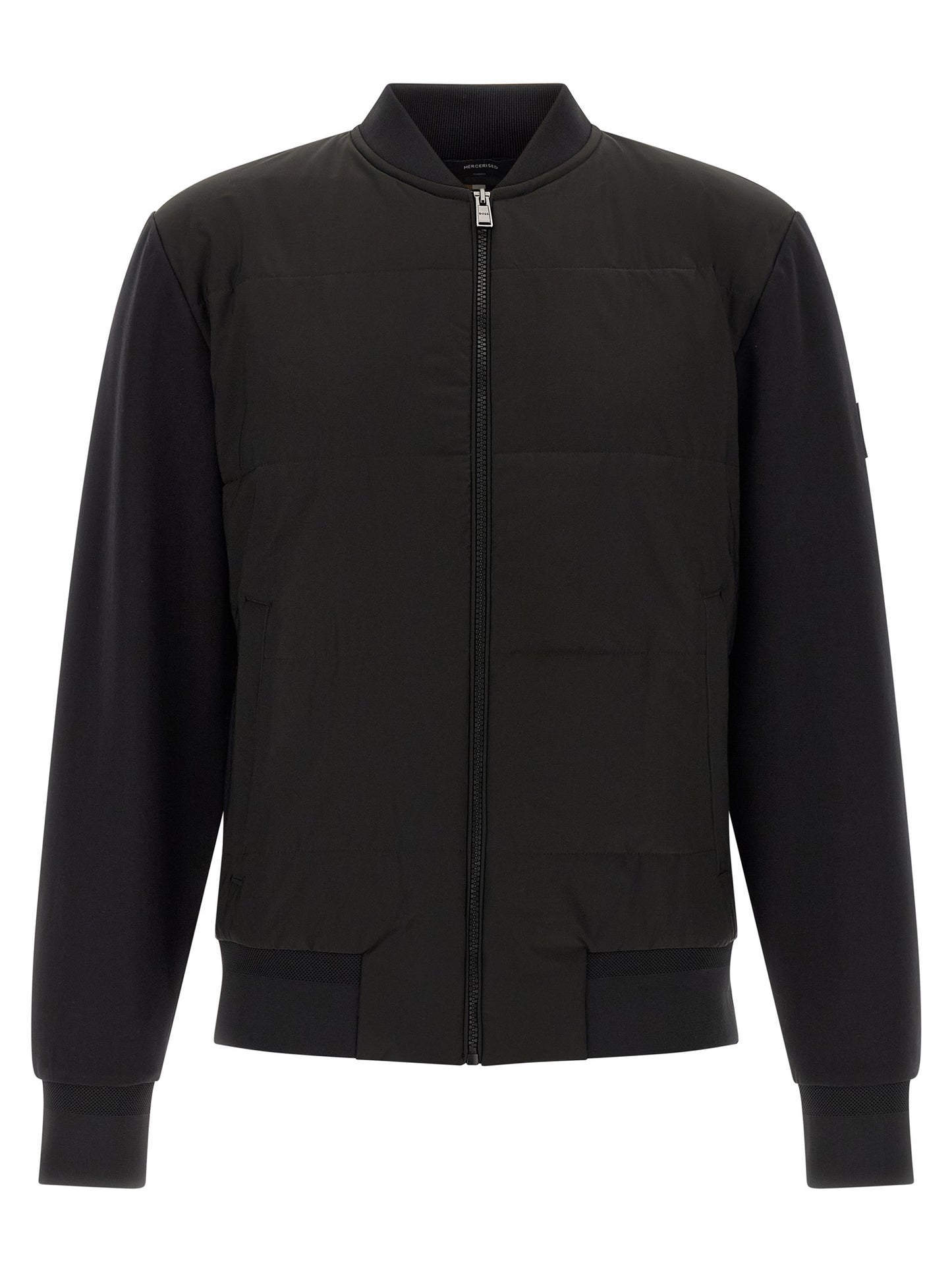 Sweatshirt by Hugo Boss for men in cotton polyester black features an magnificent silhouette, showcasing a sophisticated and detail for a truly magnificent finish.