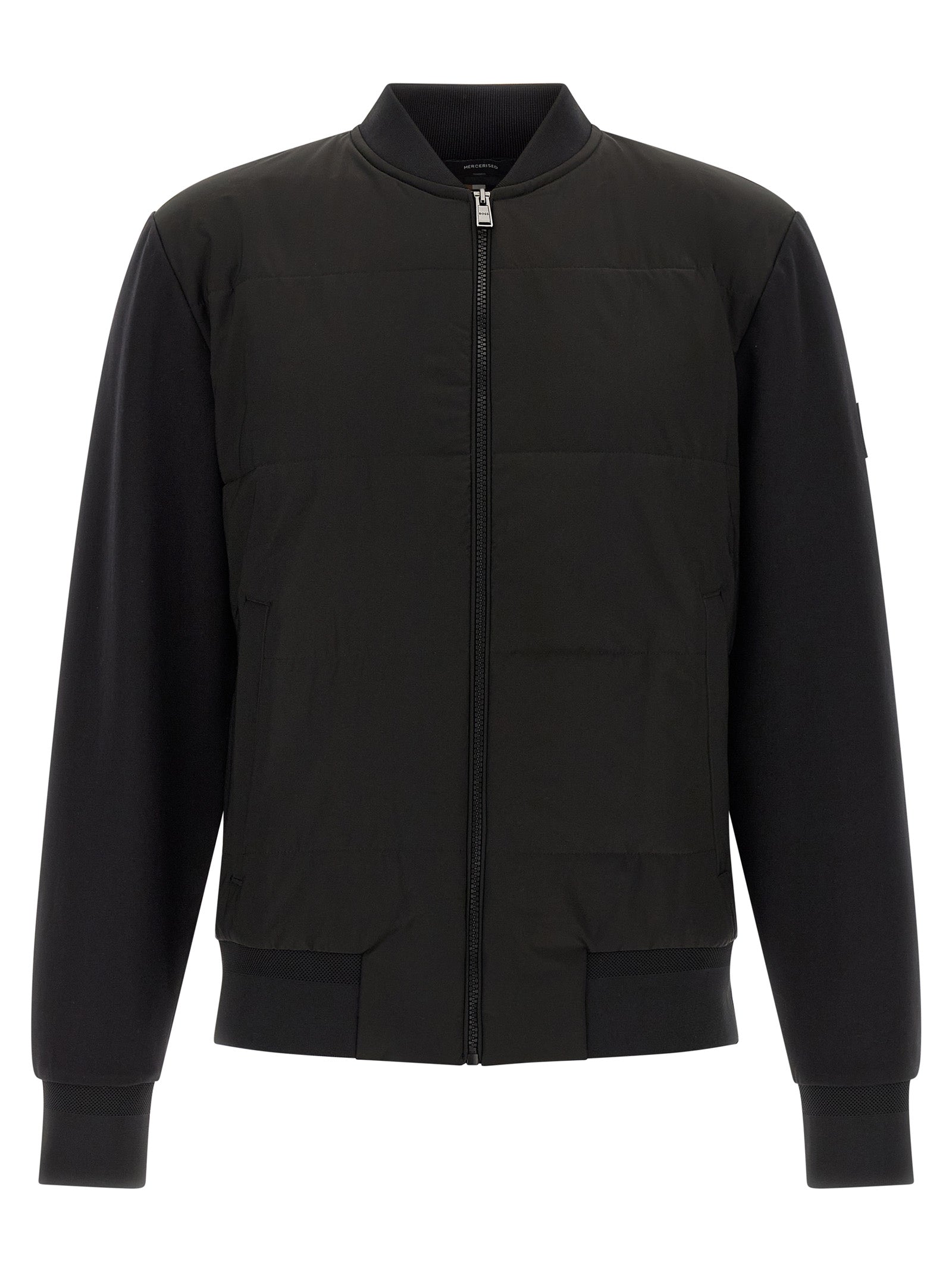 Sweatshirt by Hugo Boss for men in cotton polyester black features an magnificent silhouette, showcasing a sophisticated and detail for a truly magnificent finish.
