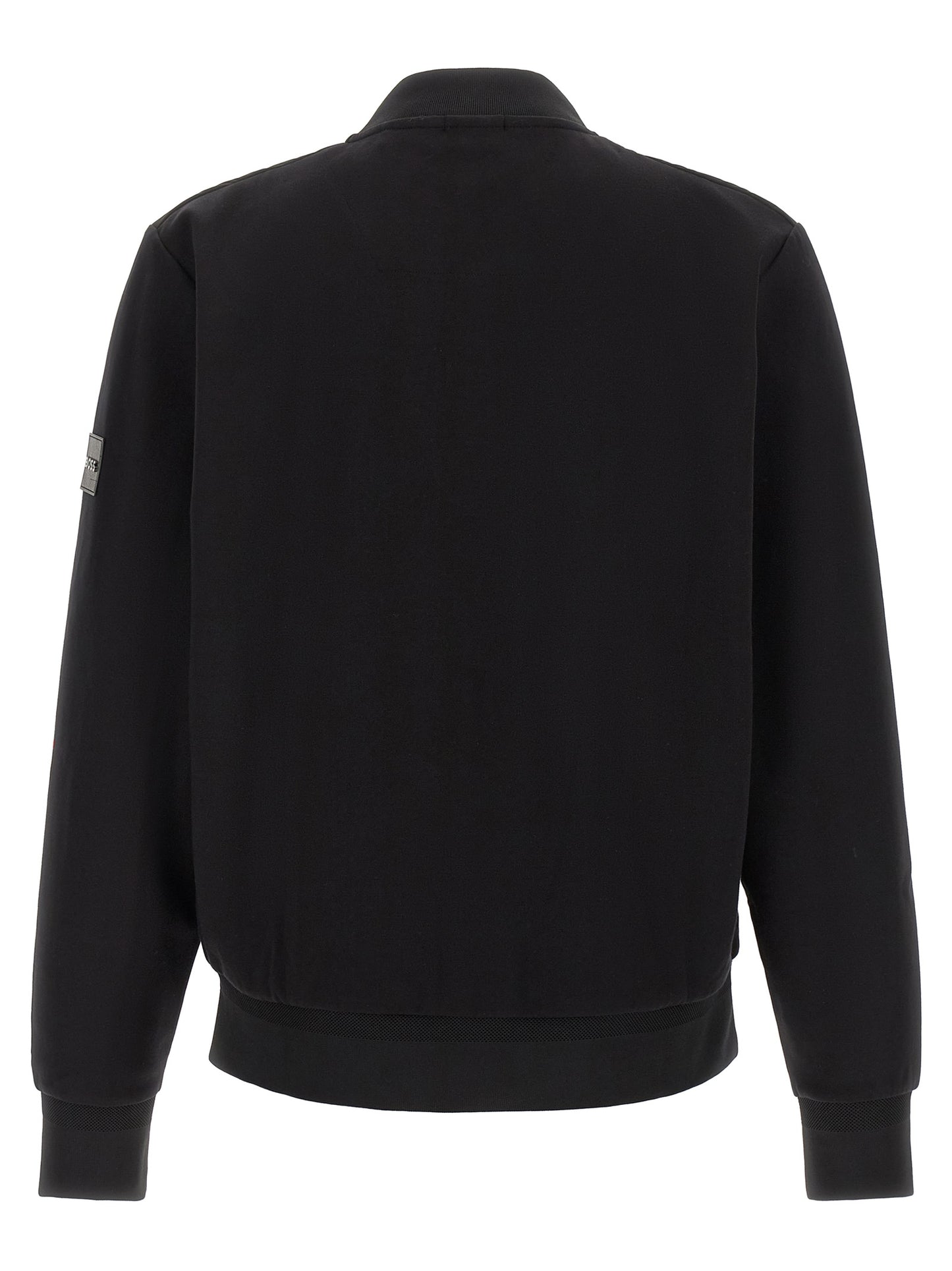 Sweatshirt by Hugo Boss for men in cotton polyester black showcases a slouchy chic silhouette, artfully detailed with a slouchy chic and for a slouchy chic finish.