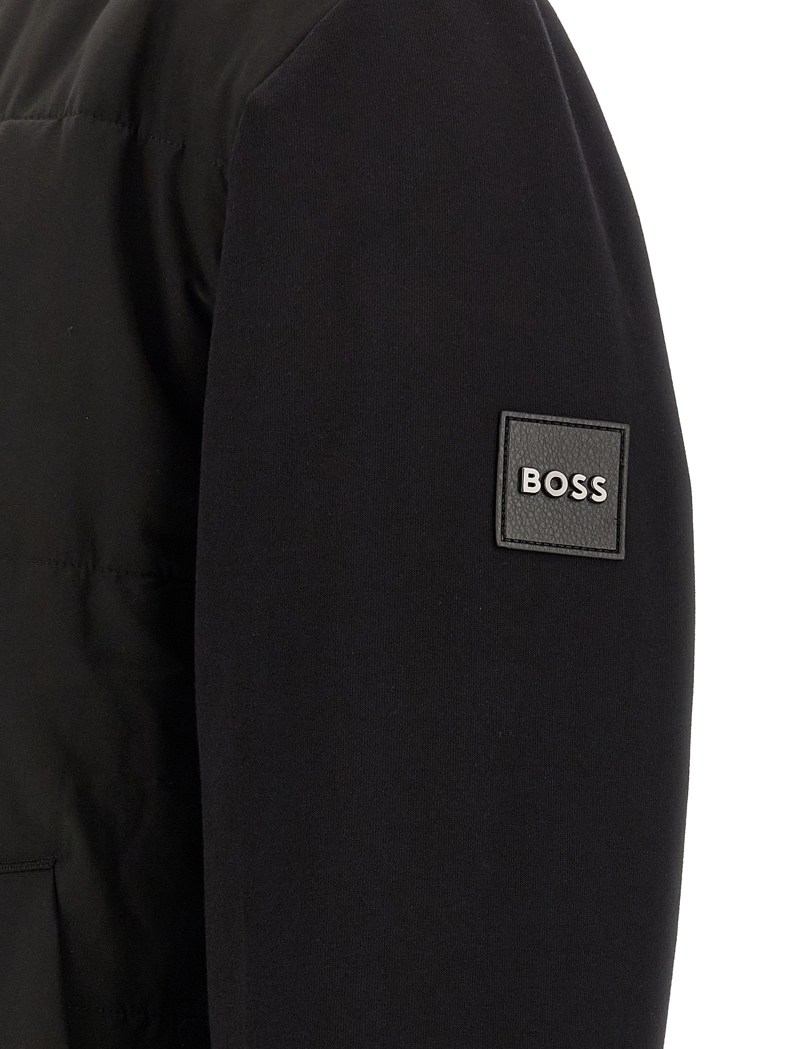 Sweatshirt by Hugo Boss for men in cotton polyester black features an enviable silhouette, showcasing a premium and refined for a truly enviable finish.
