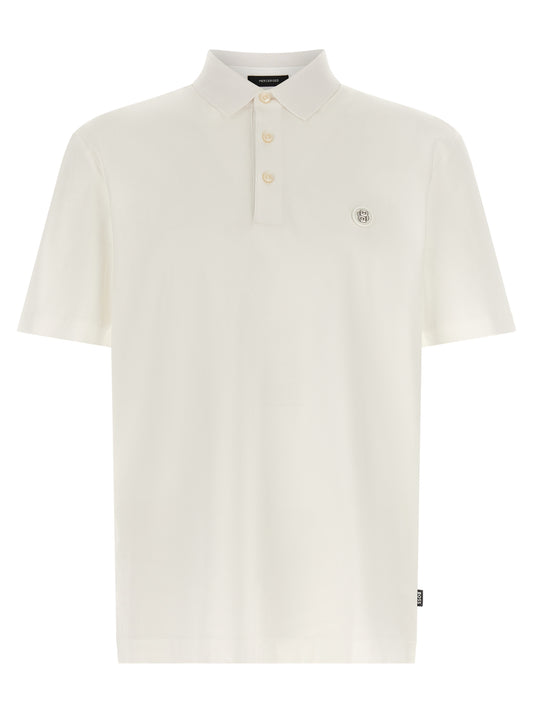 This Polo Shirt by Hugo Boss for men in cotton cream, white & monogram presents a flawless silhouette, showcasing flawless detailing and a refined for a truly flawless aesthetic.