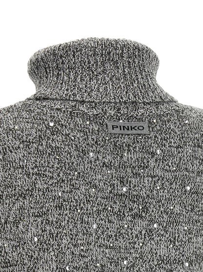 PINKO Gray Polyester Cardigan