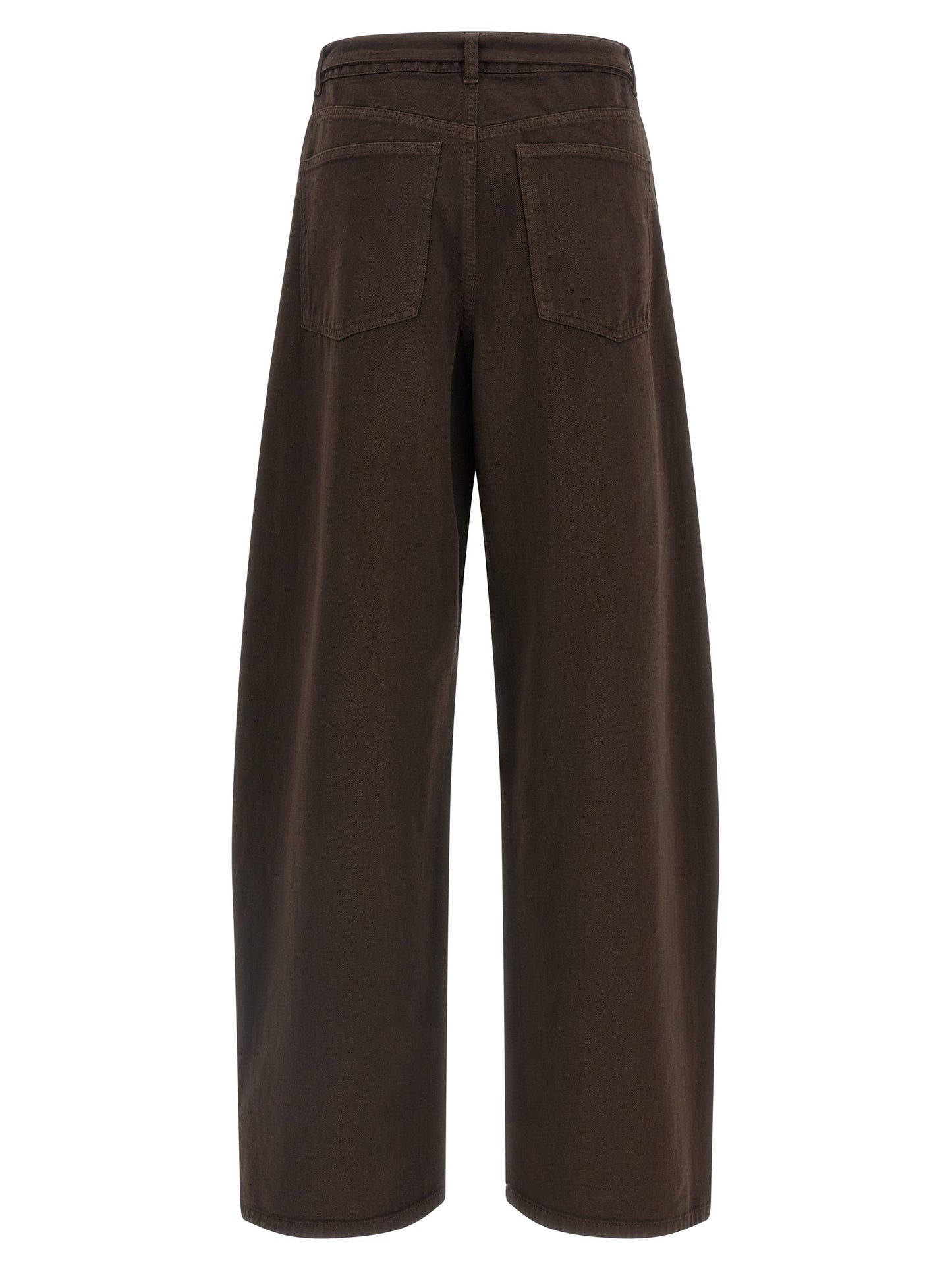Twinset Brown Cotton High-Waisted Jean