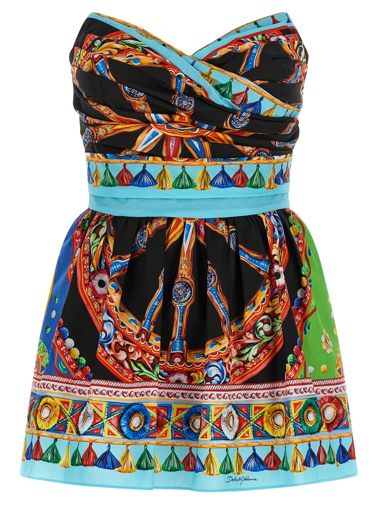 Dolce & Gabbana Multicolor Cotton Short Dress