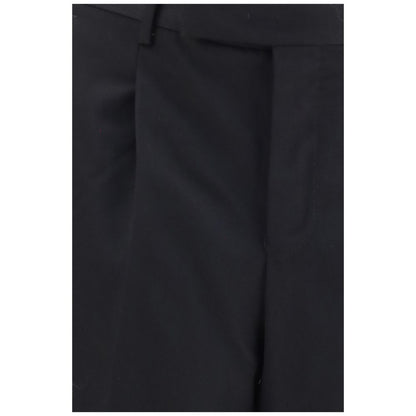 PT Torino Black Wool Oves Aries Casual Pants