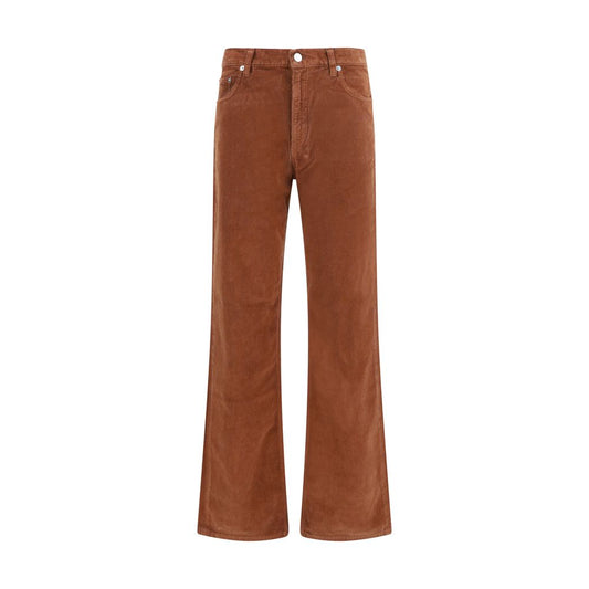 Haikure Brown Cotton Casual Pants