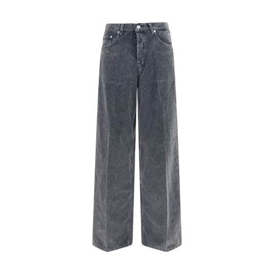 Haikure Gray Cotton Casual Pants