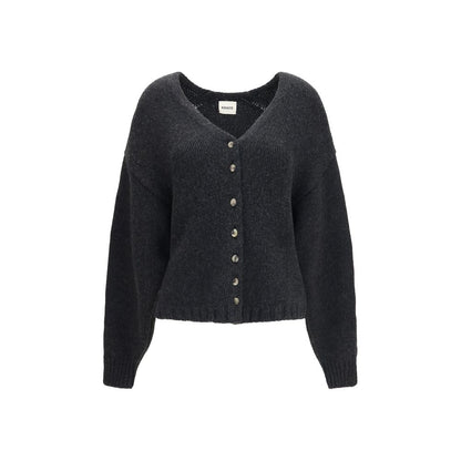 Khaite Gray Cashmere Cardigan