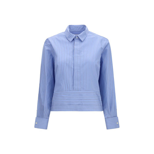 Sacai Blue Cotton Pattern Shirt
