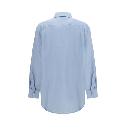 Alemais Blue Linen Pattern Shirt