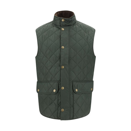 Vest by Barbour for men in polyamide green features a stylish silhouette, showcasing distinct and a refined for a truly stylish finish.