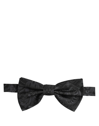 Dolce & Gabbana Silk Necktie - Black Patterned Paisley