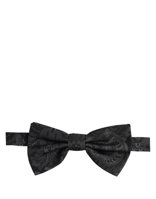Dolce & Gabbana Silk Necktie - Black Patterned Paisley