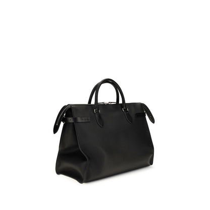 Large Shoulder Bag by Valentino Garavani for men in bos taurus calfskin leather black & signature features an effortlessly chic silhouette with a secure magnetic & buckle, ample , and versatile shoulder-strap, handle, adjustable-strap & detachable-strap for effortlessly chic everyday luxury.