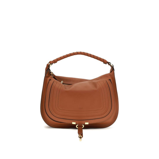 Large Shoulder Flap Bag by Chloé for women in bos taurus calfskin leather brown features an effortlessly chic silhouette with a secure flap & zipper, ample external-pockets, and versatile shoulder-strap for effortlessly chic everyday luxury.