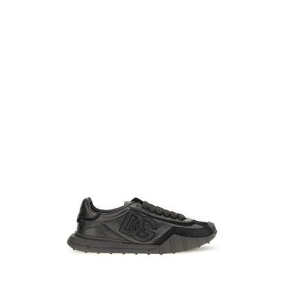 Athletic Sneakers by Dolce & Gabbana for men in tu & bos taurus calf leather black & signature features an timeless silhouette from the Men's Athletic TU & Bos Taurus Calf Leather Sneakers collection, showcasing a timeless athletic style for a timeless look.
