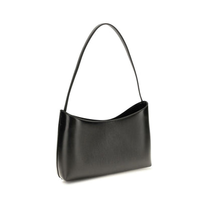 The Row Alma Bos Taurus Calf Leather Shoulder Baguette Bag - Black