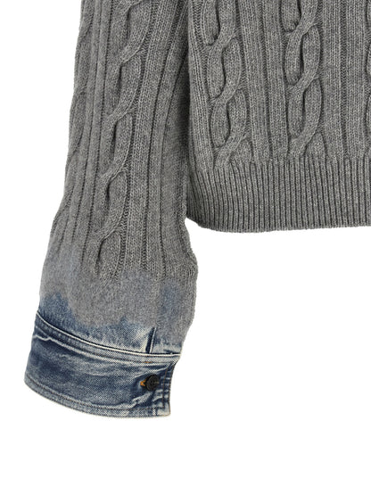 Haikure Gray Cotton Cardigan