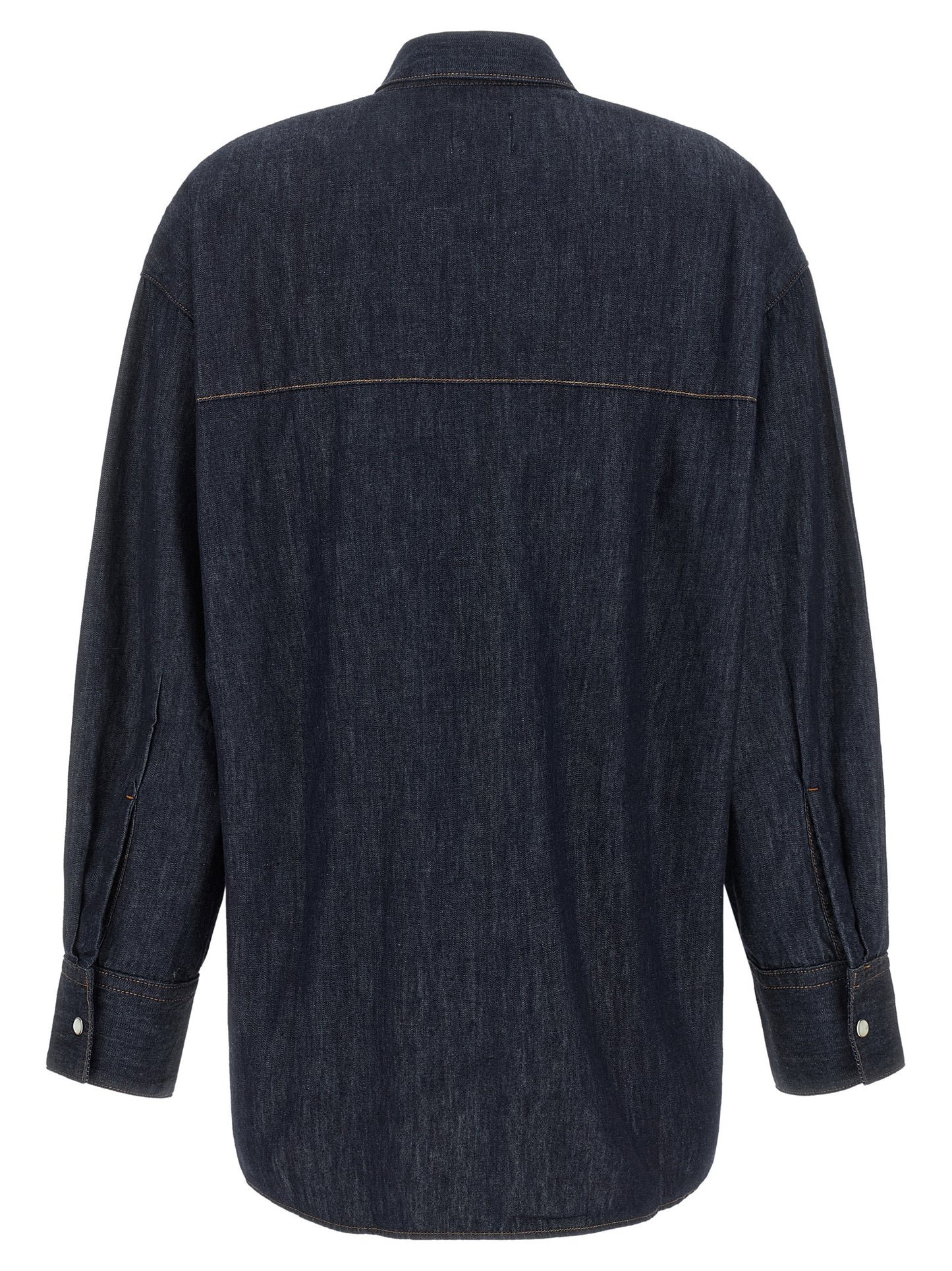 Khaite Blue Cotton Blouse