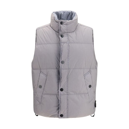 Stone Island Gray Goose Down Full-Length Jacket