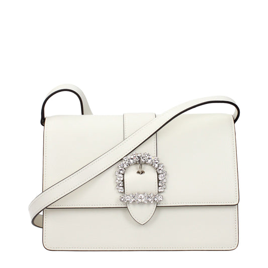 Crossbody Handbag by Jimmy Choo for women in leather white features an versatile silhouette, showcasing a secure and versatile with versatile crossbody-strap & adjustable-strap for a versatile finish.