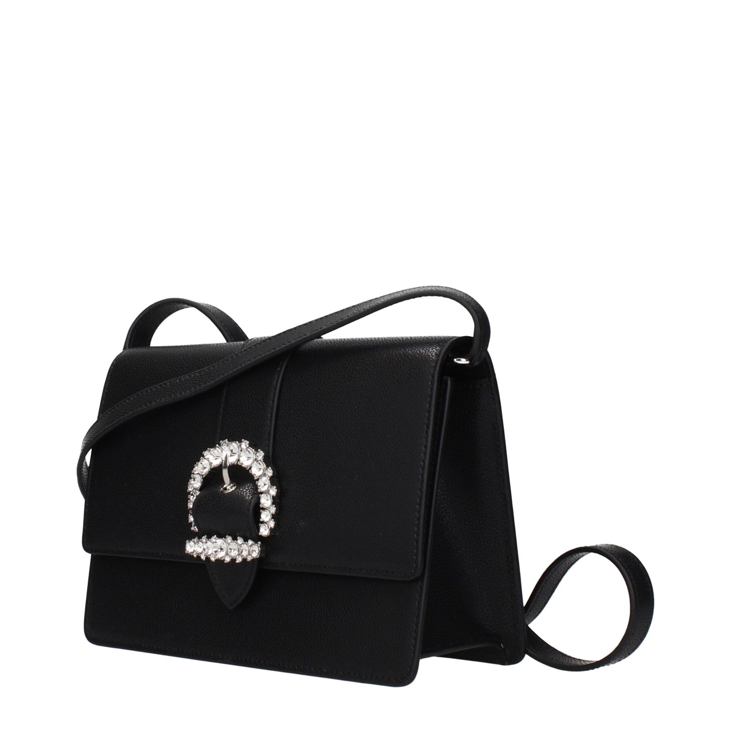 Crossbody Handbag by Jimmy Choo for women in leather black features a transformative sophistication silhouette, showcasing a secure , ample , and versatile crossbody-strap & adjustable-strap for a transformative sophistication look.