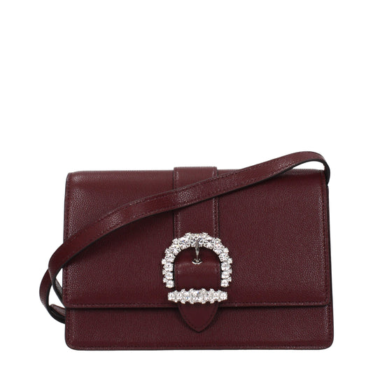 Crossbody Handbag by Jimmy Choo for women in leather red showcases a versatile sophistication silhouette, featuring a secure , versatile sophistication , and versatile crossbody-strap & adjustable-strap for a versatile sophistication finish.