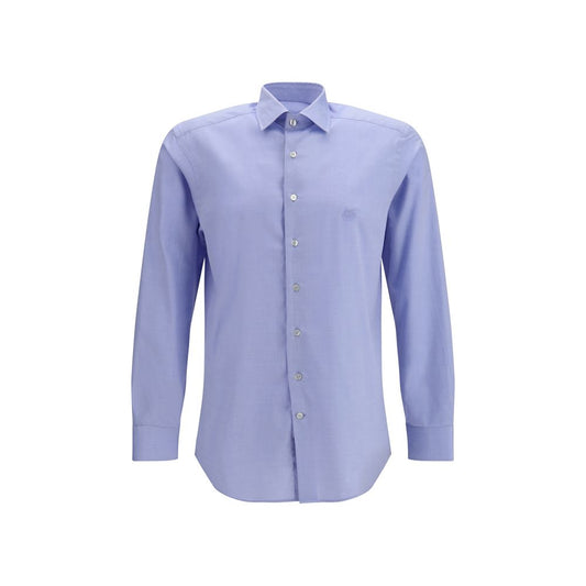Etro Blue Cotton Dress Shirt