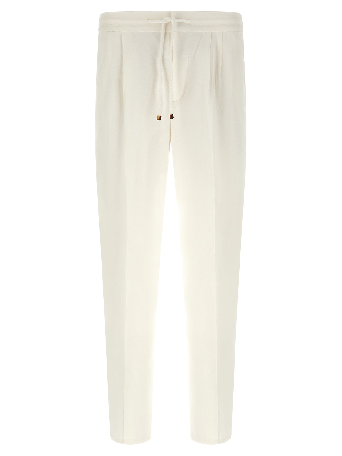 Brunello Cucinelli White Linen Casual Pants