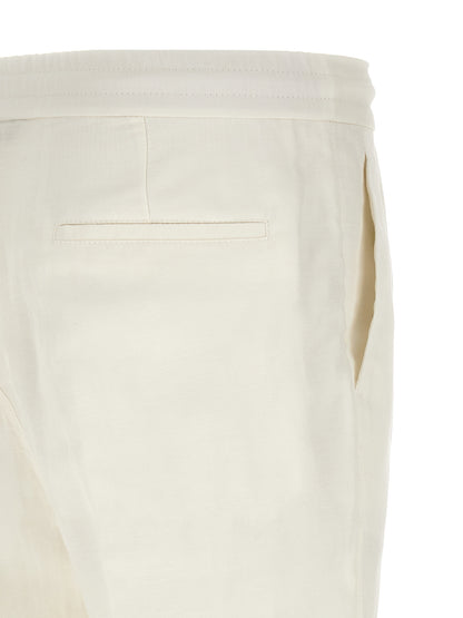 Brunello Cucinelli White Linen Casual Pants