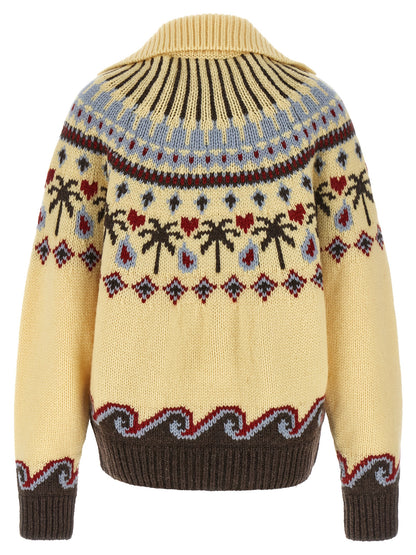 Alanui Multicolor Virgin Wool Cardigan